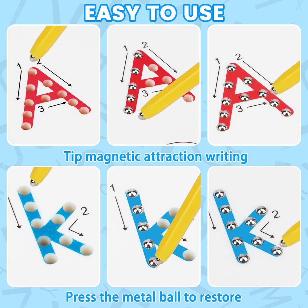 Apfity magnetic stylus pen used to attract beads for writing practice