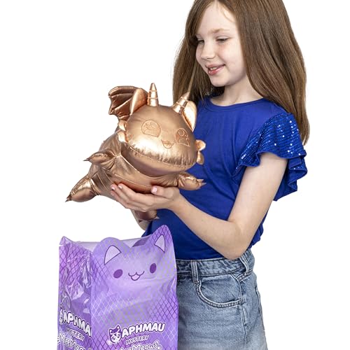 Aphmau MeeMeows Rose Quartz Dragon plush with sparkling eyes, great for display.