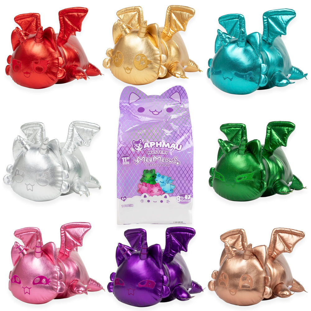 Aphmau MeeMeows Ruby Dragon plush, vibrant and huggable for cozy game nights.