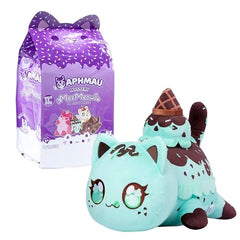 Aphmau MeeMeows ice cream mint chip 11-inch plush, playful desk buddy and cuddle partner