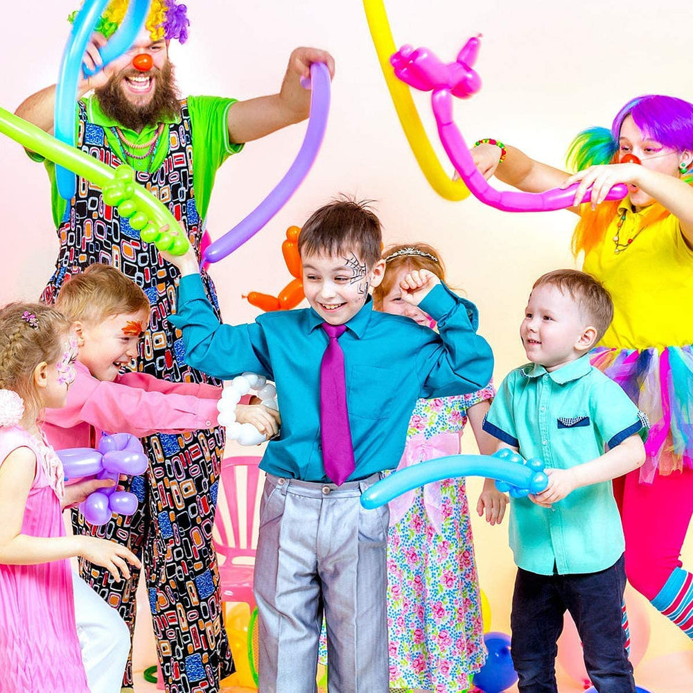 Apipi kids enjoy inflating and twisting balloons safely with guidance
