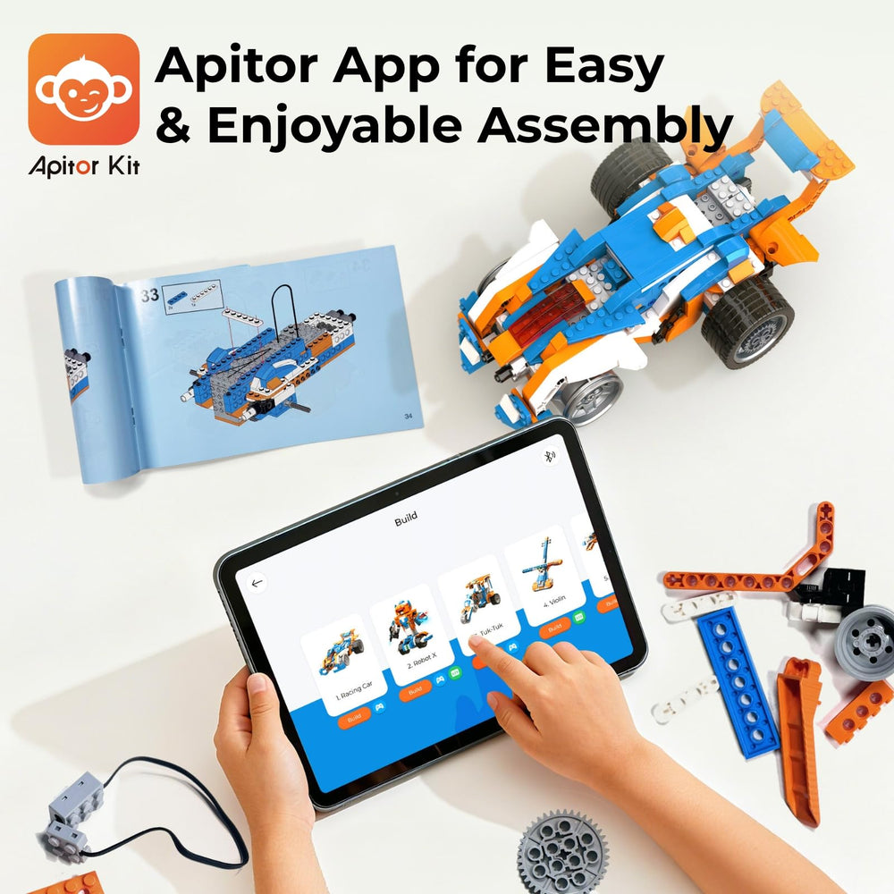 Apitor Robot X color sensor enabling line following setups
