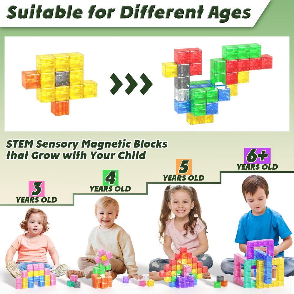 Apluses rainbow cubes used outdoors for portable sensory exploration