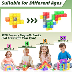 Apluses rainbow cubes used outdoors for portable sensory exploration