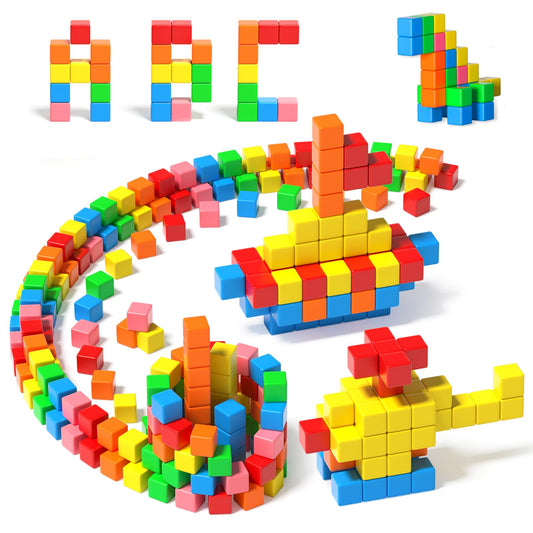 Apluses 42pcs magnetic blocks for open-ended STEM play and fine motor skills.