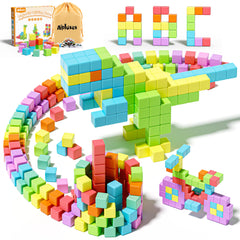 Apluses 42pcs magnetic building blocks for creative construction and early STEM skills.