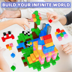 Apluses magnetic blocks ASMR click sound enhances focused, creative construction