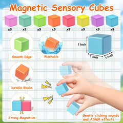 Apluses magnetic blocks deliver satisfying clicks for engaging sensory play.