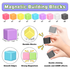 Apluses magnetic blocks storage bag keeps pieces organized after play