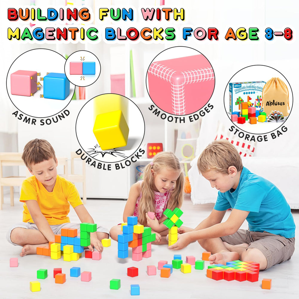 Apluses storage bag included helps keep blocks organized and portable.