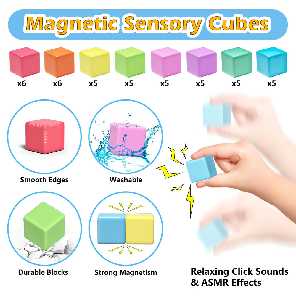 Apluses yellow storage bag keeps blocks organized for easy cleanup after play.