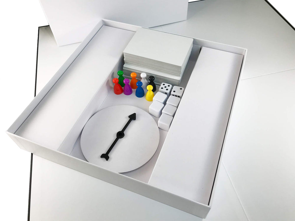 Apostrophe Games five blank dice to tailor chances for your game.