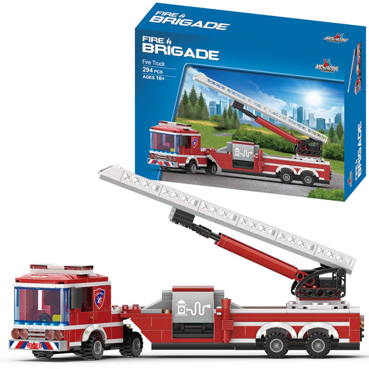 Apostrophe Games Fire Truck with extended ladder for imaginative play and learning.