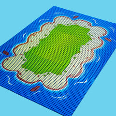 Apostrophe Games island baseplate corner beach plate b supports larger coastal layouts with solid grip.