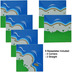 Apostrophe Games island baseplate straight beach plate b expands build area for imaginative universes.
