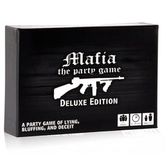 Apostrophe Games Mafia Deluxe compact box ready for travel and game night.