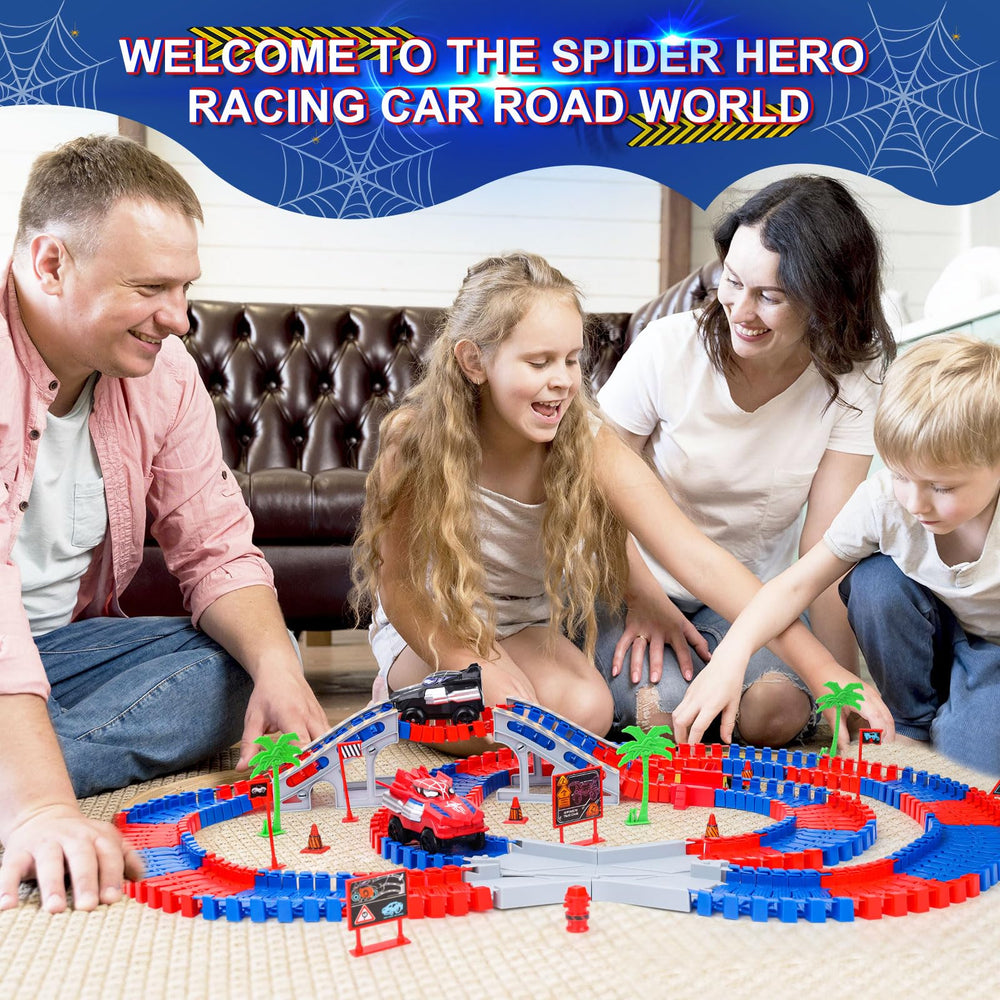 Appoft Spider Hero colorful track pieces spark imaginative racing.