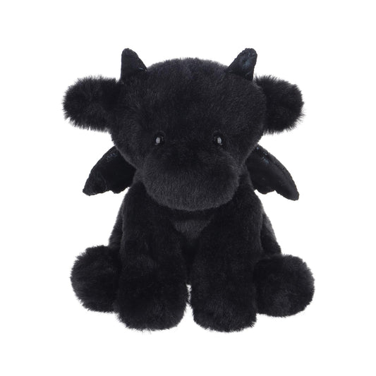 Apricot Lamb Black Dragon Plush close-up for hugging and bedtime companionship.