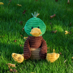 Apricot Lamb Corduroy Mallard Duck close-up texture and plush filling