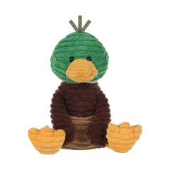 Apricot Lamb Corduroy Mallard Duck plush front view for cozy hugs