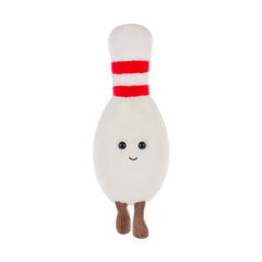 Apricot Lamb Happy Bowling plush materials detail, safe fibers for gentle hugs.