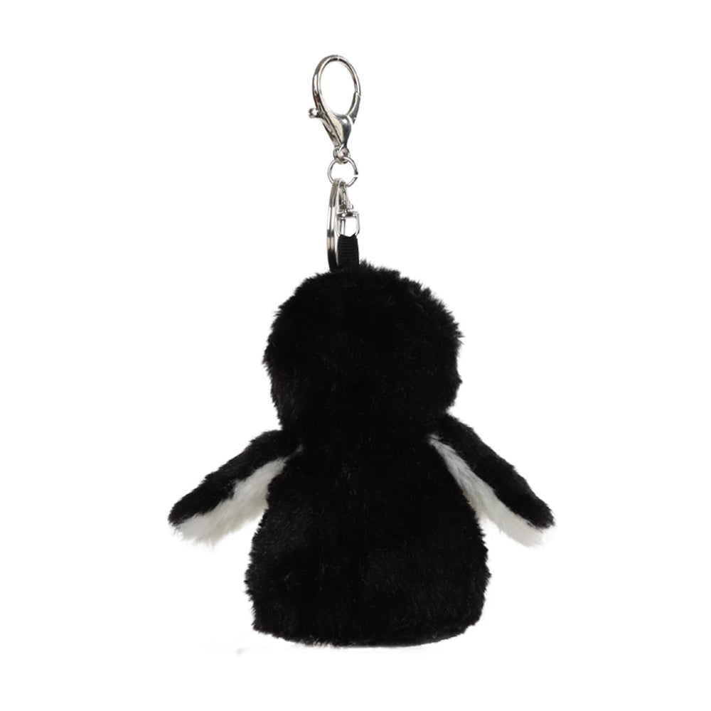 Apricot Lamb penguin keychain with keys, helps keep essentials organized.