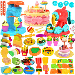 Aprilwolf 61-Pcs Dough Set with Ice Cream Machine boosts creative play.