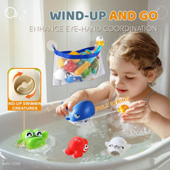 Aprilwolf storage bag keeps bath toys organized and dries between uses