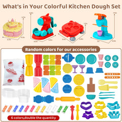 Aprilwolf dough set promotes cooperative play and social interaction.
