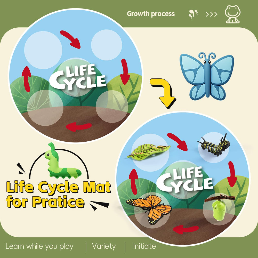 Aprilwolf Life Cycle Kit bee figure enhances understanding of pollination cycles.