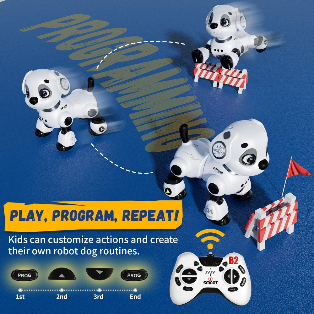 Aprilwolf RC stunt robot dog LED lights and sounds for immersive play