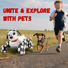 Aprilwolf robot dog wheel arms rotate 360 degrees for cool transforms and tricks.