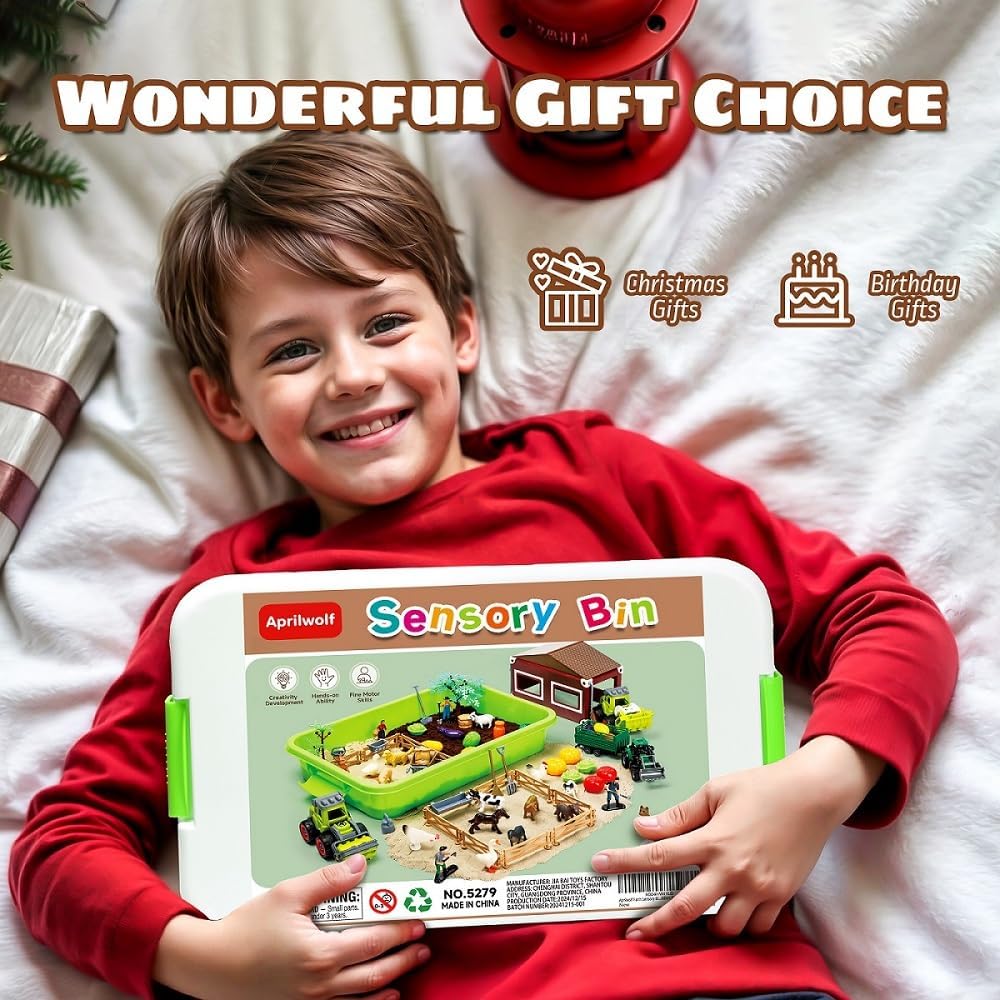 Aprilwolf kid friendly set supports safe indoor farm play