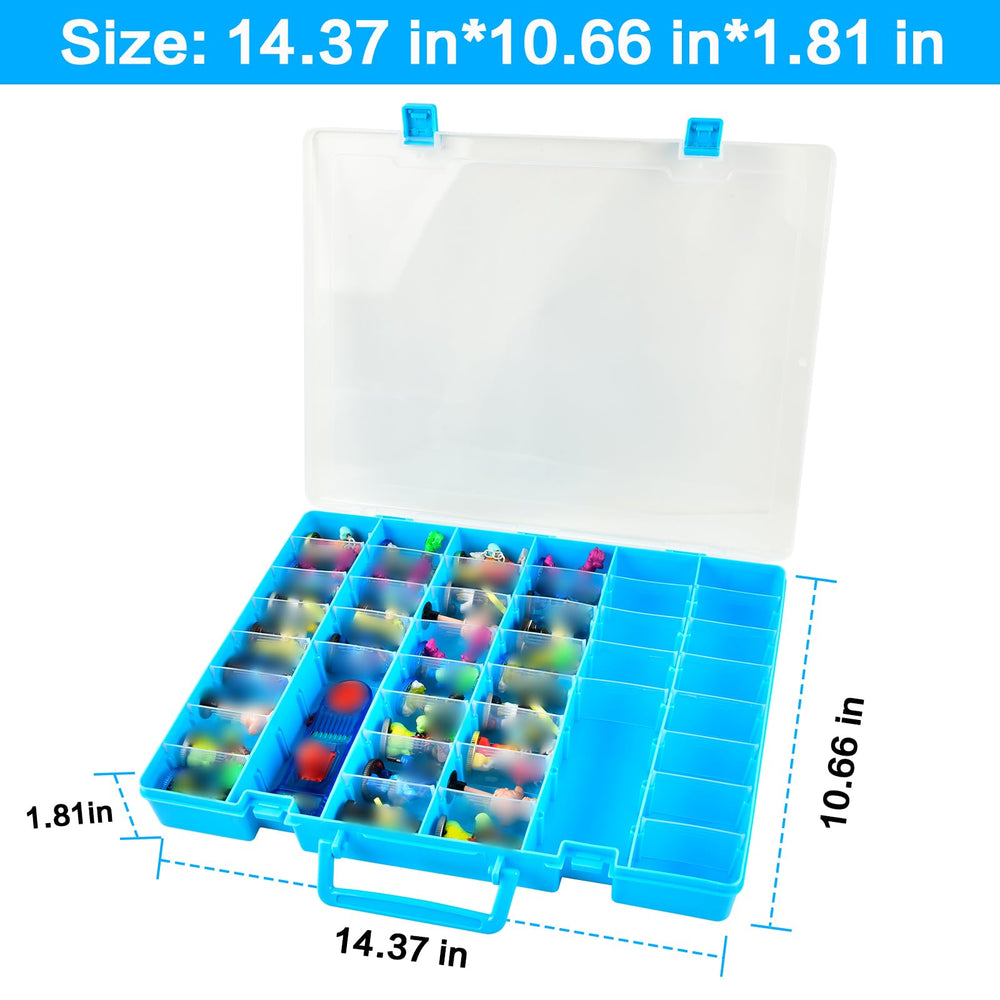 Aptbyte Akedo Case blue customizable storage fits figures, jewelry, watches and more.