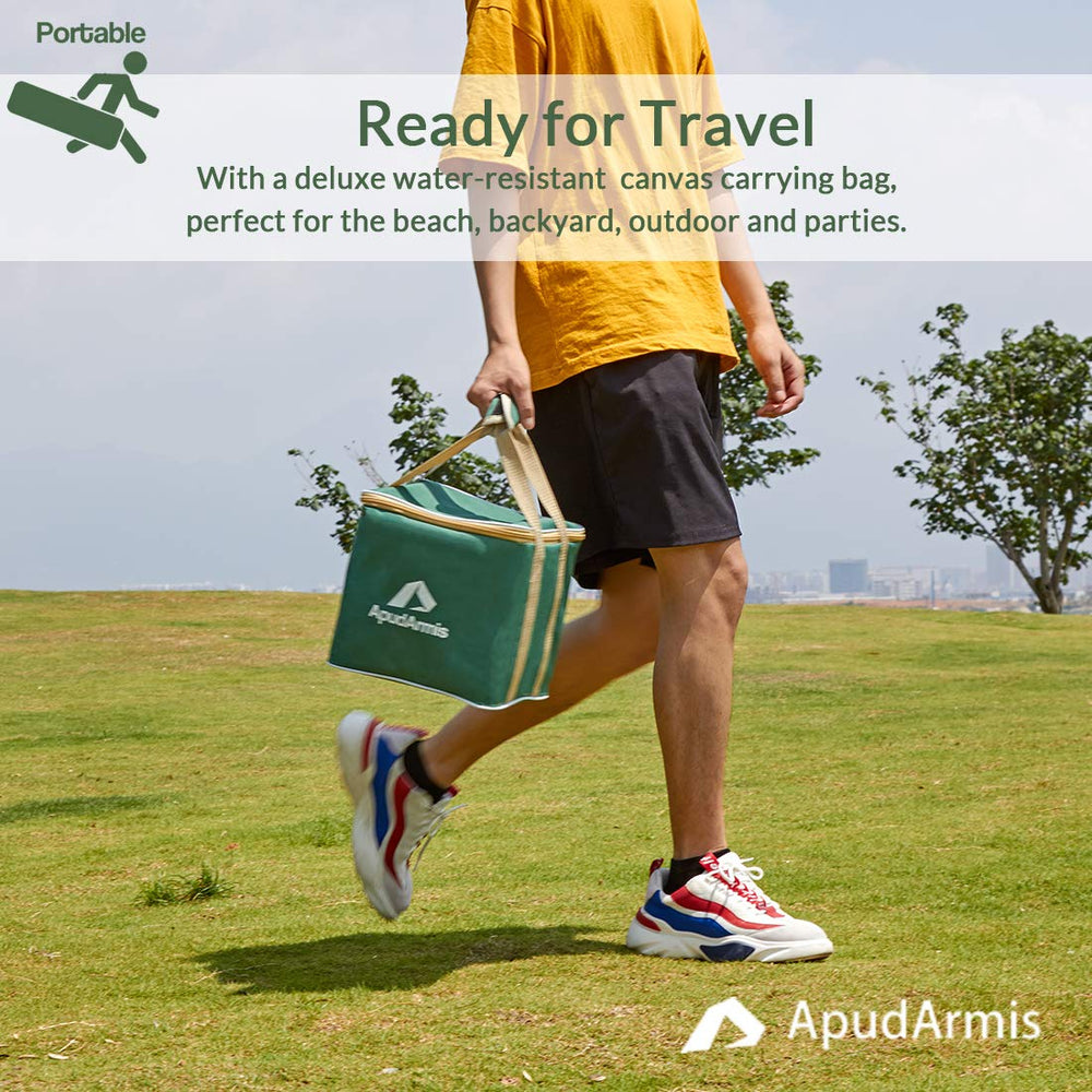 ApudArmis carrying case makes transport and cleanup simple