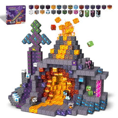 APYR AOMA 200Pcs magnetic blocks unleash volcanic adventure play and imaginative building