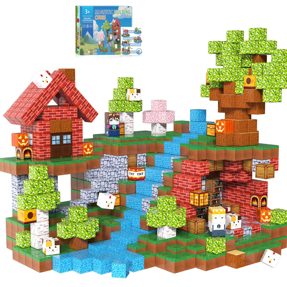 APYR AOMA 200pcs magnetic building blocks set for creative construction and STEM exploration.