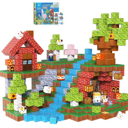 APYR AOMA 200pcs magnetic building blocks set for creative construction and STEM exploration.