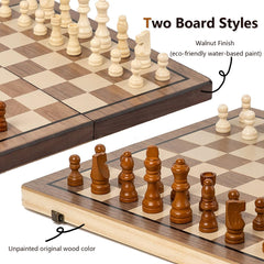apyr aoma Magnetic wooden chess pieces designed for stable play