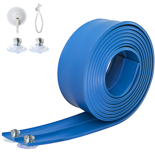 AQFR Flex Track 15ft starter set blue straight section on table shows sturdy, reusable design.