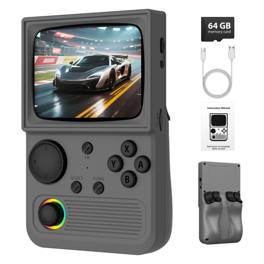 AQHH R36T front view showing compact handheld design for easy on-the-go play.
