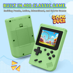 AQHH retro console Green side view, comfortable handheld grip.