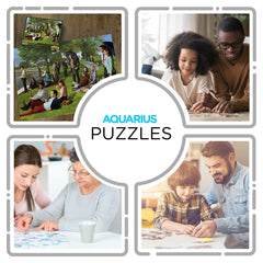 Aquarius 1000-piece puzzle ready for framing after completion