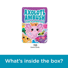 AQUARIUS Axolotl Ambush image-variety highlights colorful axolotl illustrations.