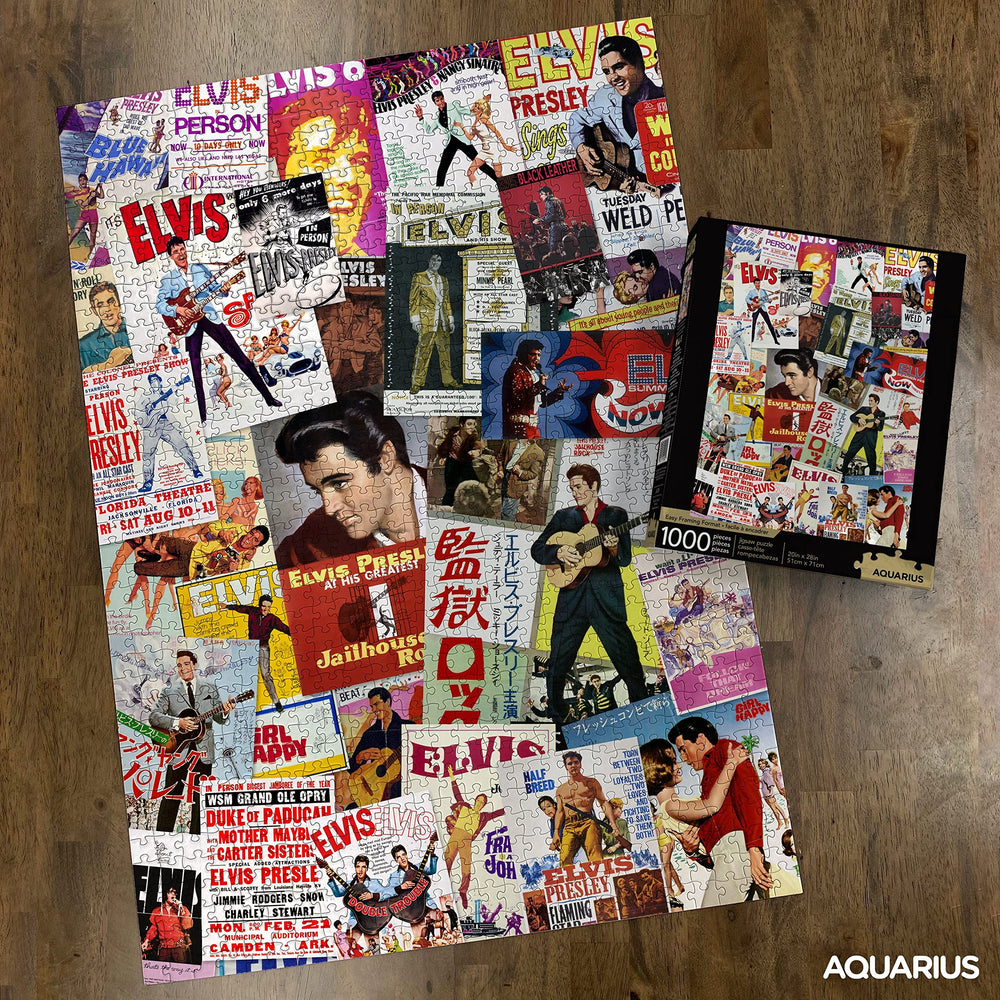 AQUARIUS Elvis puzzle-precision-cut ensures snug piece fit for satisfying assembly.