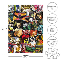 AQUARIUS Hammer collage puzzle pieces spread for immersive puzzling