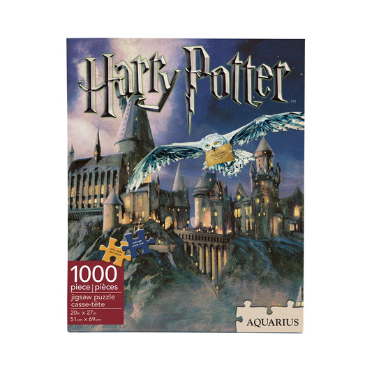 AQUARIUS Harry Potter Hogwarts Castle puzzle, 1000 pieces, ideal for family fun.