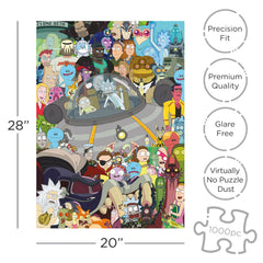 AQUARIUS Rick and Morty puzzle glare-free coating yields crisper colors without glare.