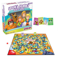 AQUARIUS Scooby-Doo Journey Board Game board laid out for family game night