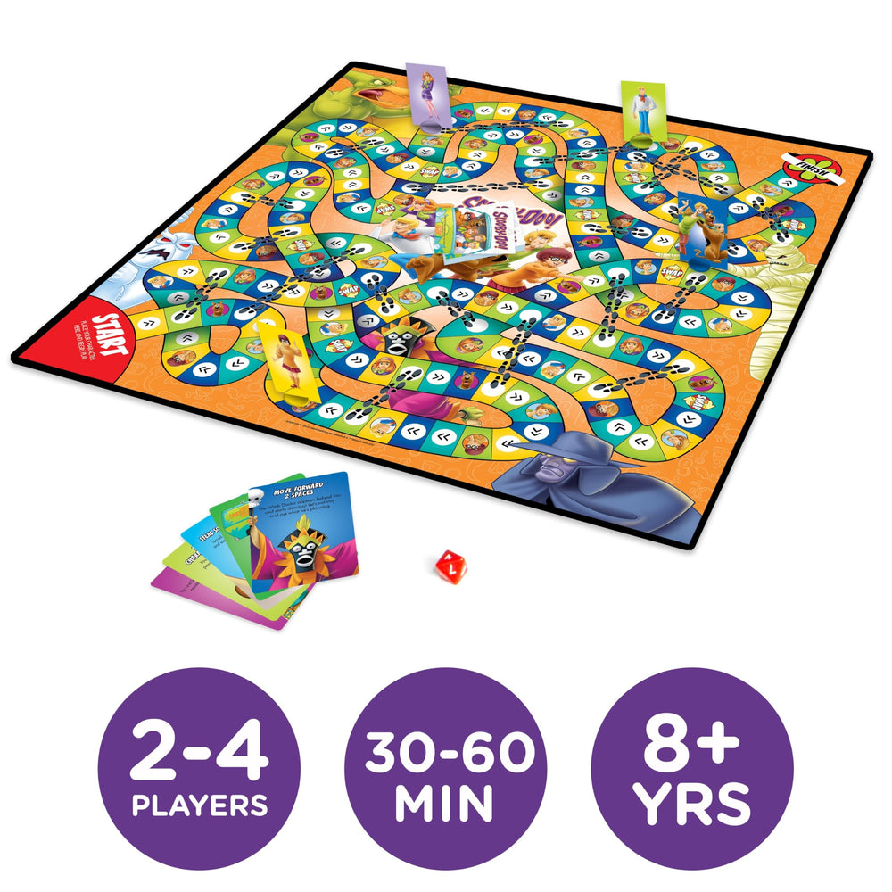 AQUARIUS Scooby-Doo Journey Board Game four character pieces ready for playtime